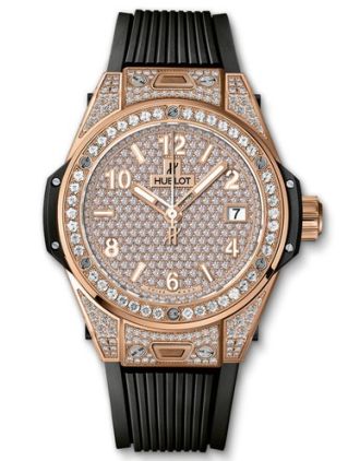 AAA Replica Hublot Big Bang One Click King Gold Full Pave 39mm Watch 465.OX.9010.RX.1604