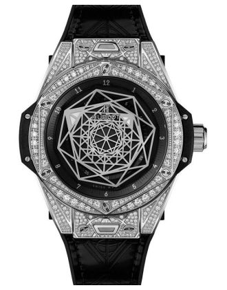 AAA Replica Hublot Big Bang Sang Bleu Steel Pave Watch 465.SS.1117.VR.1704.MXM18