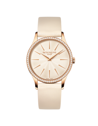 AAA Replica Patek Philippe Calatrava Rose Gold Pearly White Watch 4897R-010