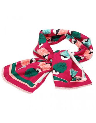 Fendi Eyes Monster Fuchsia Scarf 621715