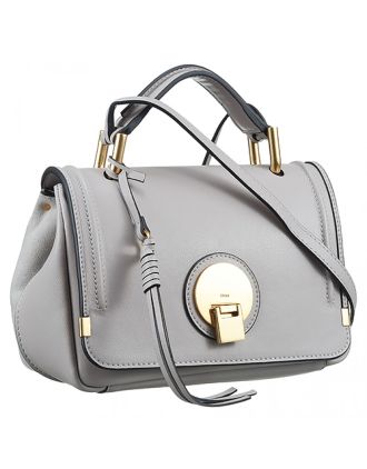 Chloe Indy Grey Leather Double Carry Bag 18927079