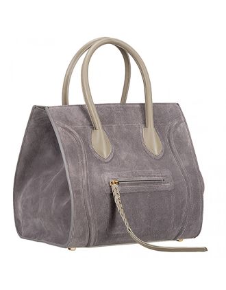 Celine Phantom Luggage Suede Leather Grey
