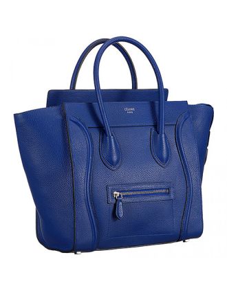 Celine Mini Luggage Royal Blue Silver Hardware 18926737