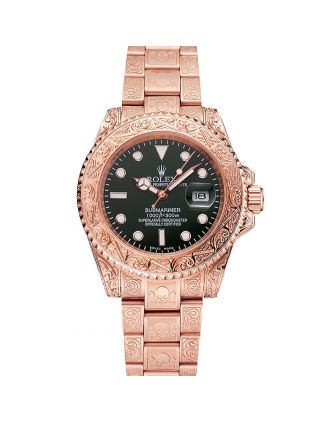 Rolex Submariner Skull Limited Edition Green Dial Rose Gold Case And Bracelet 1454074