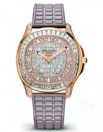 AAA Replica Patek Philippe Aquanaut Rose Gold Ladies Watch 5062/450R-001