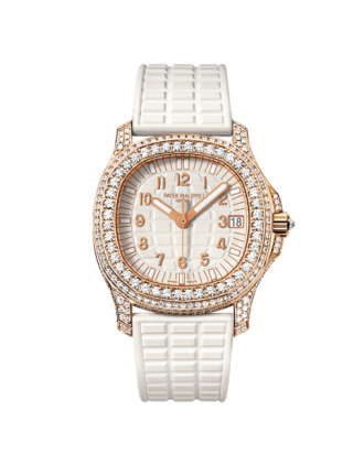 AAA Replica Patek Philippe Aquanaut Rose Gold White Watch 5069R-001