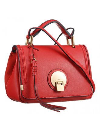 Chloe Indy Red Leather Double Carry Bag 18927081