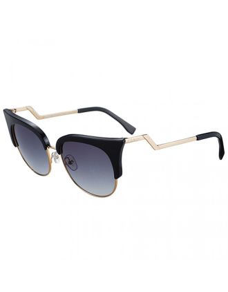 Fendi Edged Black Frame Zig Zag Temples Sunglasses 308400