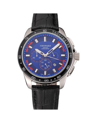 Chopard Mille Miglia GTS Blue Dial Black Leather Bracelet 1453998