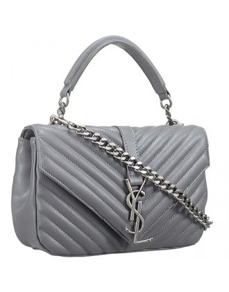 Saint Laurent College Monogram Medium Bag Grey 18926840