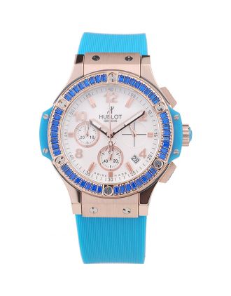 Hublot Big Bang Tutti Frutti Blue Strap Gold Dial