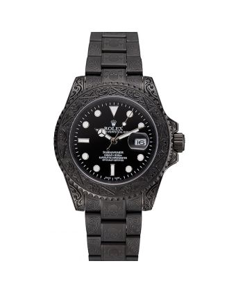 Swiss Rolex Submariner Skull Limited Edition Black Dial All Black Case And Bracelet 1454082