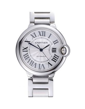 Swiss Cartier Ballon Bleu Silver Dial Stainless Steel Bracelet