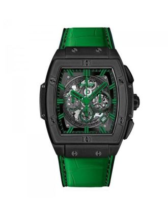 AAA Replica Hublot Spirit Of Big Bang All Black Green Alligator Leather Watch 601.CG.0190.LR