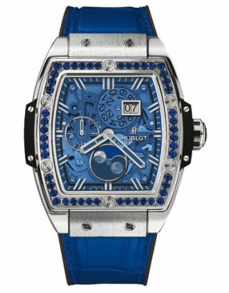 AAA Replica Hublot Spirit Of Big Bang Moonphase Titanium Dark Blue Watch 647.NX.5171.LR.1201