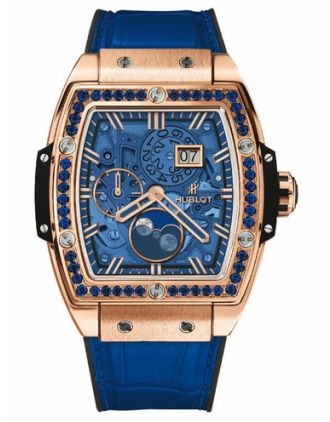 AAA Replica Hublot Spirit Of Big Bang Moonphase King Gold Dark Blue Watch 647.OX.5181.LR.1201
