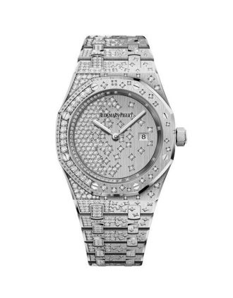 AAA Replica Audemars Piguet Royal Oak Quartz White Gold Watch 67654BC.ZZ.1264BC.01