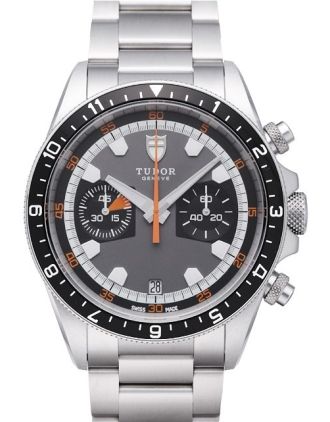 AAA Replica Tudor Heritage Chrono Grey Dial Steel Strap Mens Watch 70330N-2