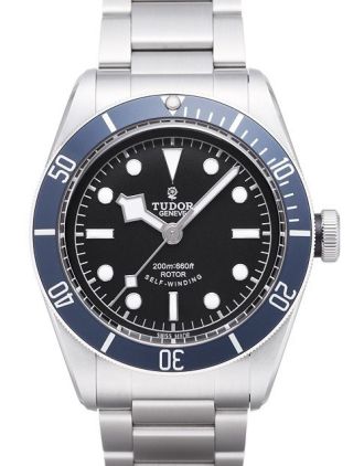 AAA Replica Tudor Heritage Black Bay Black Dial Steel Strap Mens Watch 79220B-2