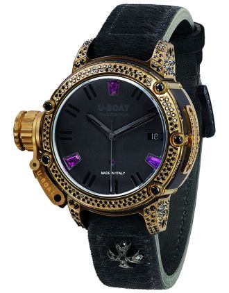AAA Replica U-Boat Chimera 40 Gold Bezel Black Diamond Limited Edition Watch 8020