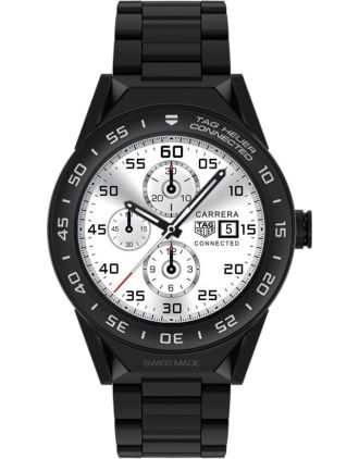 AAA Replica Tag Heuer Connected Modular 45mm Brown Calfskin Strap Capped Gold 18K 5N Bezel Watch SBF8A8013.80BH0933