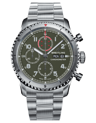 AAA Replica Breitling Aviator 8 Chronograph 43 Curtiss Warhawk Watch A133161A1L1A1