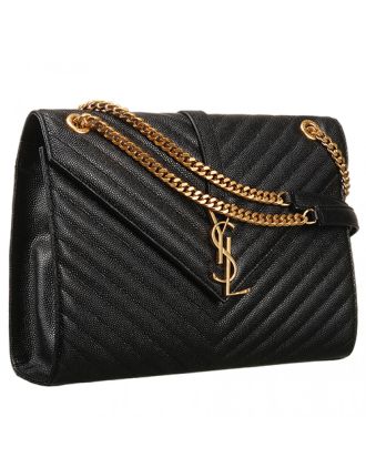 Saint Laurent Classic Monogram Satchel Black 607882