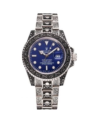 Swiss Rolex Submariner Skull Limited Edition Blue Dial Vintage Case And Bracelet 1454091