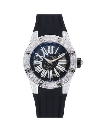 Richard Mille RM 033 Extra Flat Automatic Diamond Case Black Rubber Bracelet 1454195