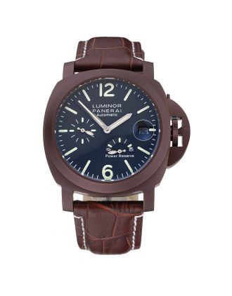 Panerai Luminor Brown Leather Strap Black Dial 80162