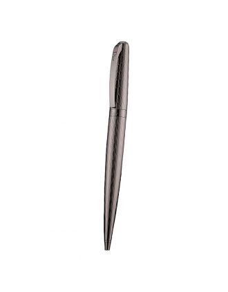Christian Dior Fully Embossed Wave Pattern Dark Grey Ballpoint Pen 622752
