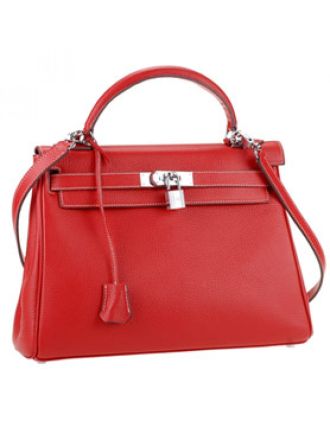 Hermes Kelly Small Red Bag