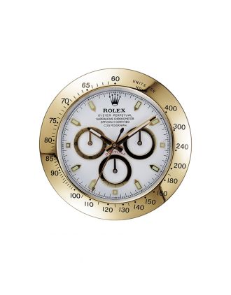 Rolex Daytona Cosmograph Wall Clock Gold-White 621911