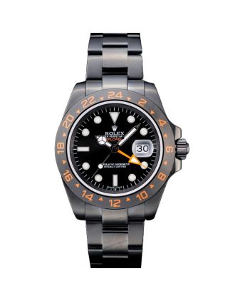 Rolex Swiss Explorer Black Ceramic Bezel Black Dial Watch 98240