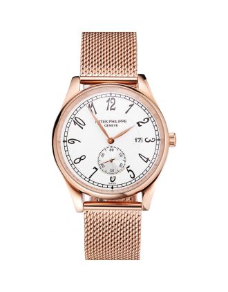 Patek Philippe Calatrava Small Seconds White Dial Rose Gold Case And Bracelet