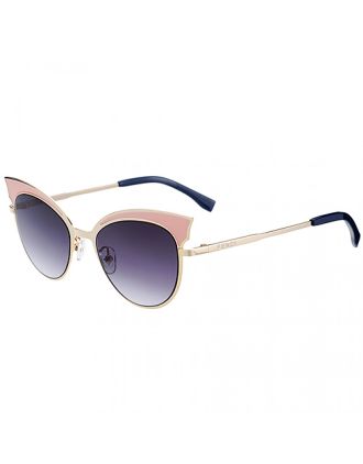 Fendi Cat Eye Pink Frame Royal Blue Temples Sunglasses 308409
