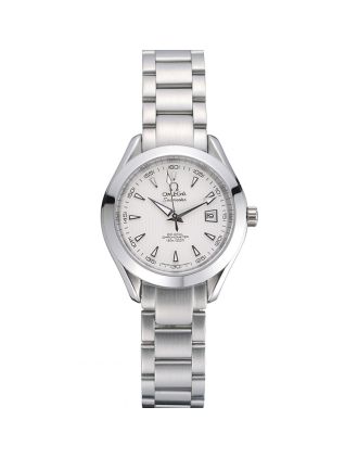 Omega Seamaster Aqua Terra White Dial Stainless Steel Bracelet Ladies 622446