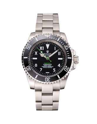 Rolex Bamford Submariner Black Dial With Roman Numerals Black Bezel Stainless Steel Case And Bracelet