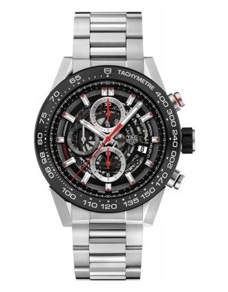 AAA Replica Tag Heuer Carrera Caliber Heuer 01 Skeleton 45mm Mens Watch car2a1w.ba0703