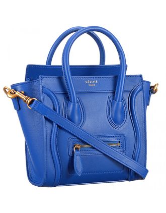 Celine Nano Luggage Blue