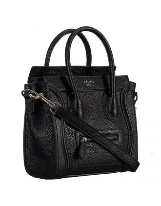 Celine Luggage Nano Black Silver Hardware 18926742
