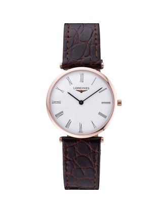 Longines La Grande Classique White Dial Brown Leather Band Homme 622136