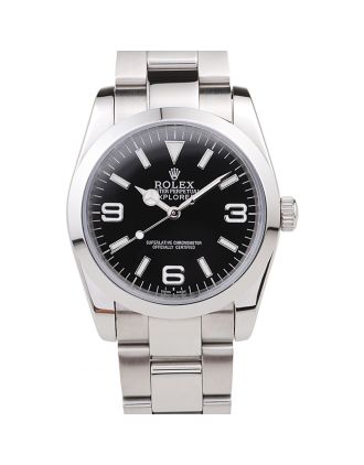 Rolex Explorer Polished Stainless Steel Black Dial 98087