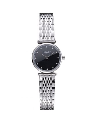 Longines La Grande Classique Stainless Steel Black Dial Diamond Markers Femme 622112