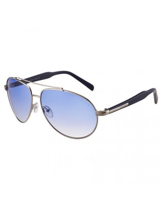 Prada Aviator Silver Frame Blue Lenses Sunglasses 308149