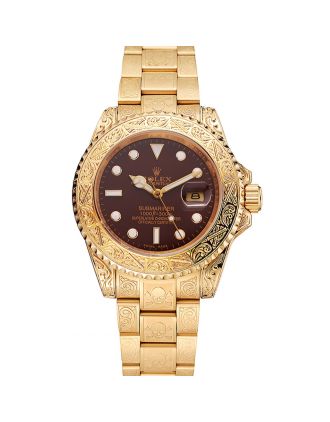 Rolex Submariner Skull Limited Edition Brown Dial Gold Case And Bracelet 1454070
