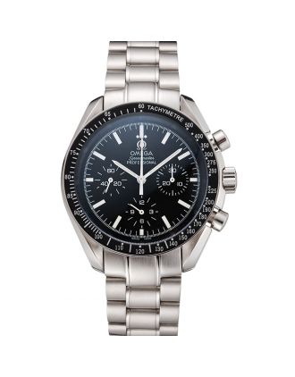 Swiss Omega Speedmaster Professional Black Dial Stainless Steel Case And Bracelet