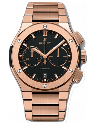 AAA Replica Hublot Classic Fusion Chronograph King Gold Bracelet Watch 520.OX.1180.OX