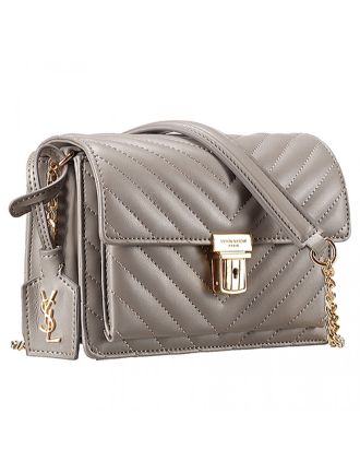 Saint Laurent High School Matelasse Medium Bag Grey