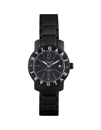 Bvlgari Bvlgari 27mm Black Dial Black Steel Case Black Steel Bracelet
